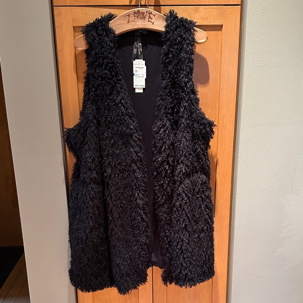 NWT Melissa McCarthy Seven7 Faux Fur Vest Size 1X